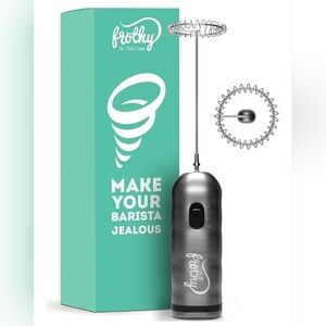 NIAB Café Casa Milk Frother Handheld Electric Mixer Mini Whisk Foam Maker